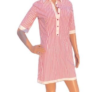 Lacoste Pink & White Devanlay Dress – Size 38 (S / US 6)